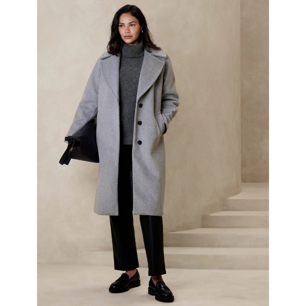 Banana Republic Factory faux alpaca coat